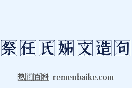 祭任氏姊文造句是什么意思的图片